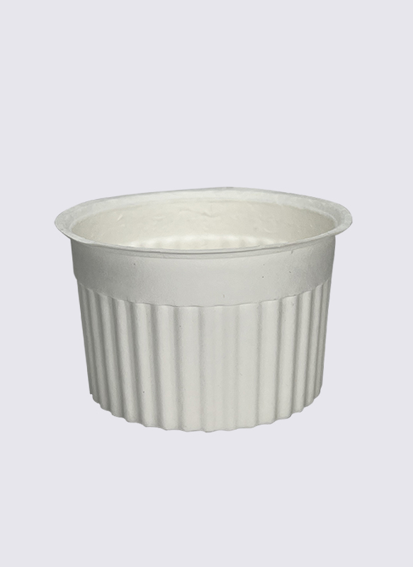 100ml Pişirme Kabı İç Kağıt Bardak ve Dış Bagasse Şeker Kamışı Kabı